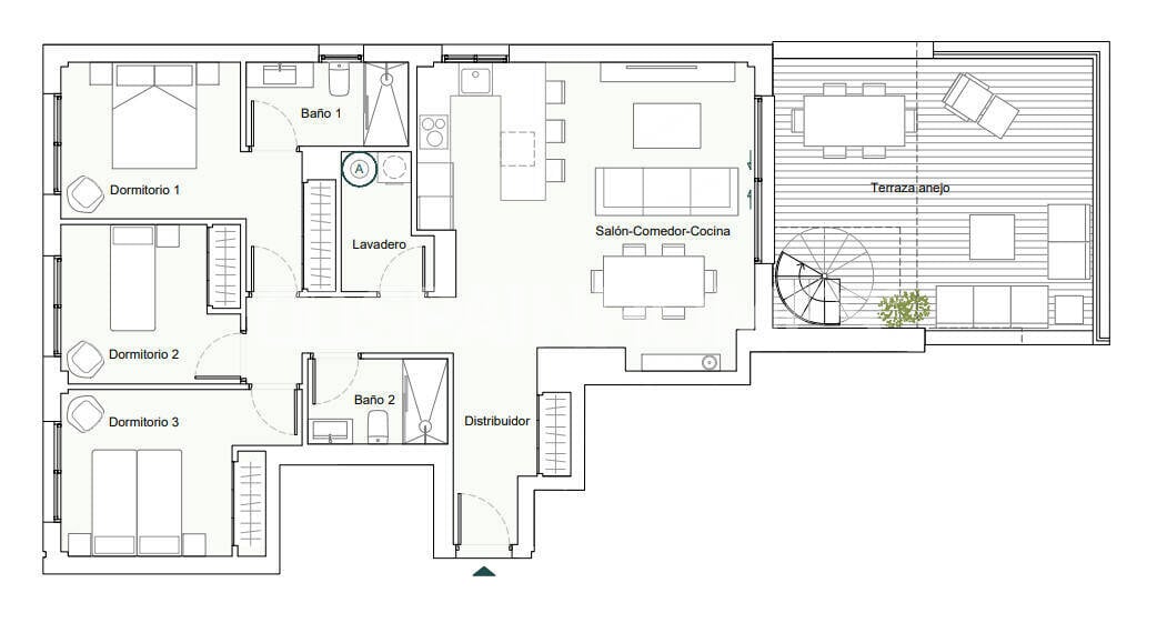 Appartamento a Estepona, Malaga, Spagna 3 camere da letto, 142 mq. N° 138715