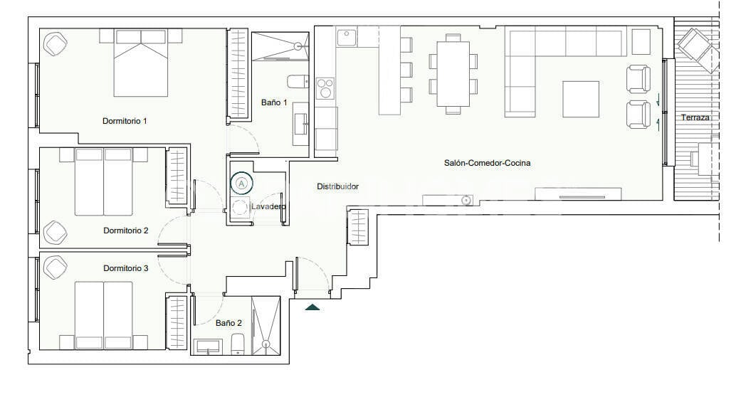 Appartamento a Estepona, Malaga, Spagna 3 camere da letto, 142 mq. N° 138715