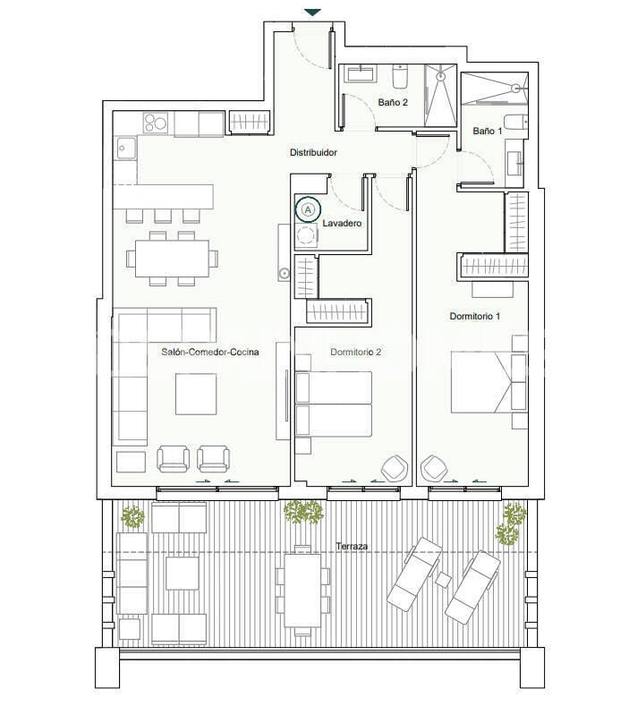 Appartamento a Estepona, Malaga, Spagna 3 camere da letto, 142 mq. N° 138715