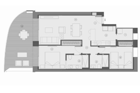 Layout 2 bedrooms, 102 sq.m. in Benidorm, Alicante, Spain №147060
