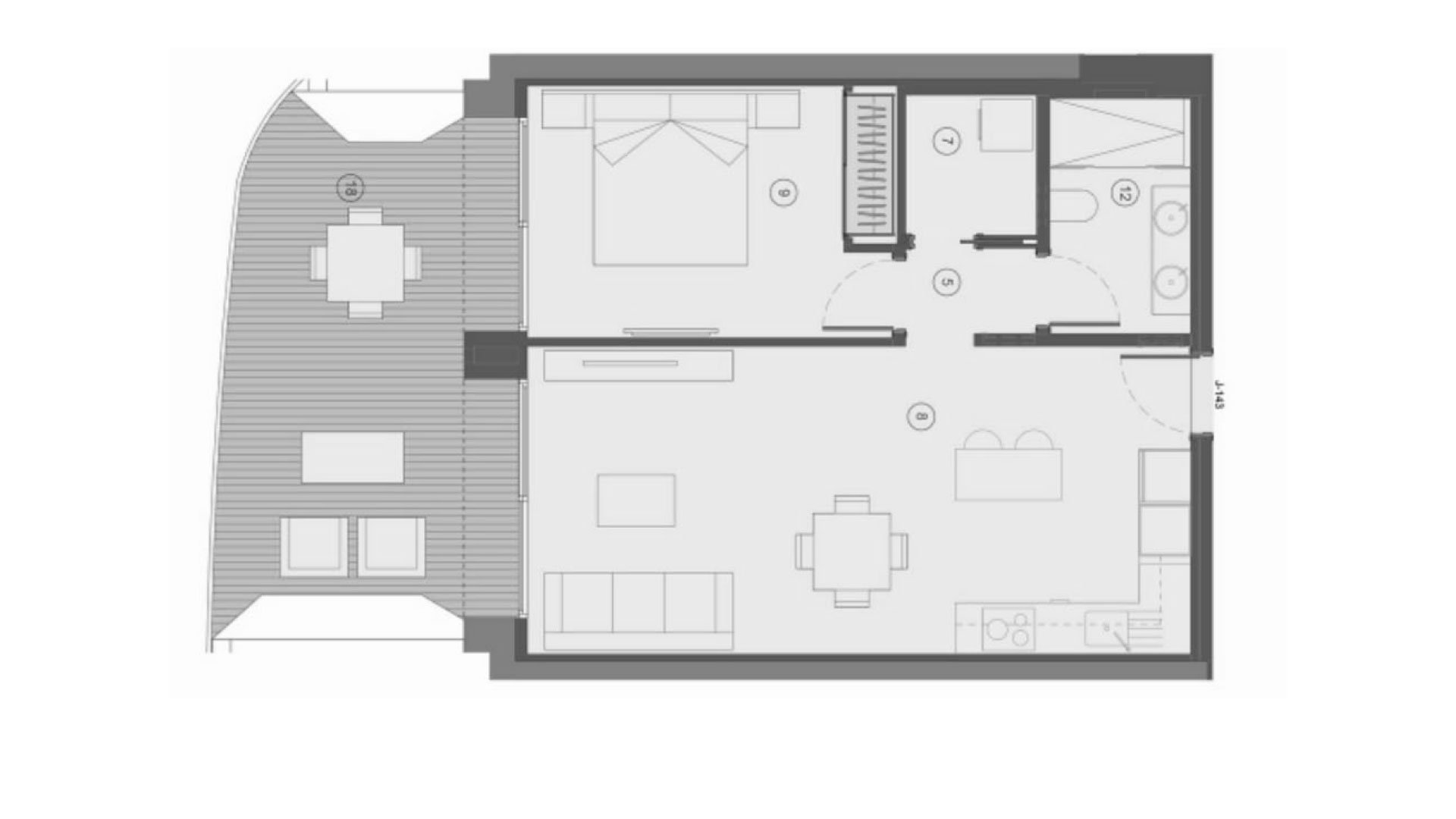 Apartament w TM Tower, Benidorm, Alicante, Hiszpania 1 sypialnia, 79 mkw. nr 146939