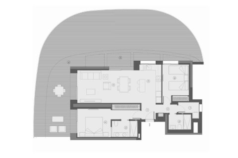 Layout 2 bedrooms, 211 sq.m. in Benidorm, Alicante, Spain №147061