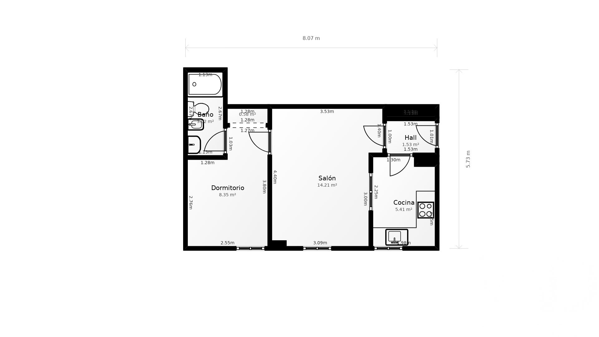 Dzīvoklis Chiclana de la Frontera, Cadiz, Spānijā 1 istaba, 57 m2 Nr. 185344