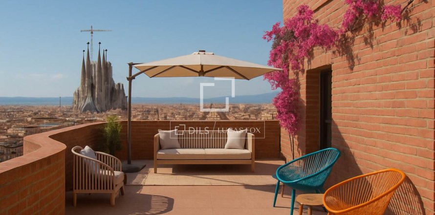 Penthouse w Barcelona, Hiszpania 3 sypialnie, 147 mkw. nr 150467