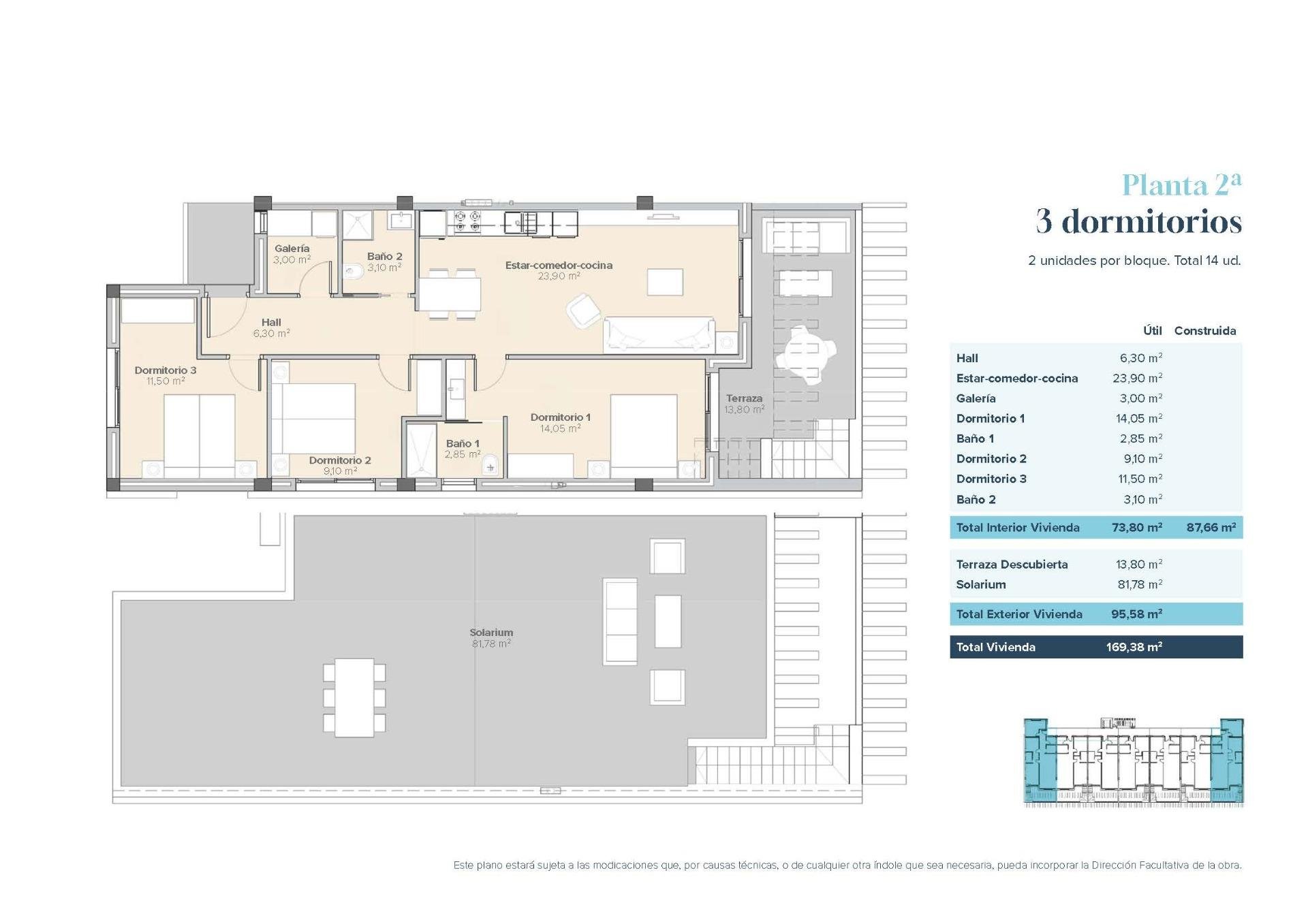 Apartamento en Almería, España 3 dormitorios, 87 m2 No. 193154