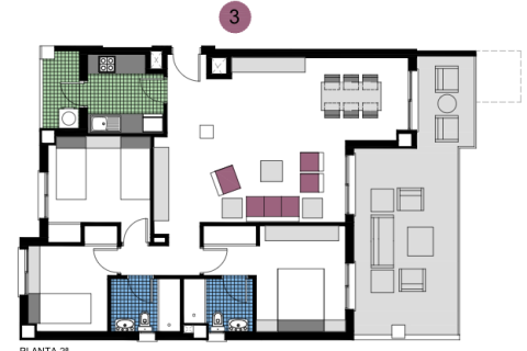 Dzīvoklis pārdošanā Mil Palmeras, Alicante, Spānijā 3 istabas, 72 m2 Nr. 144837 - attēls 20