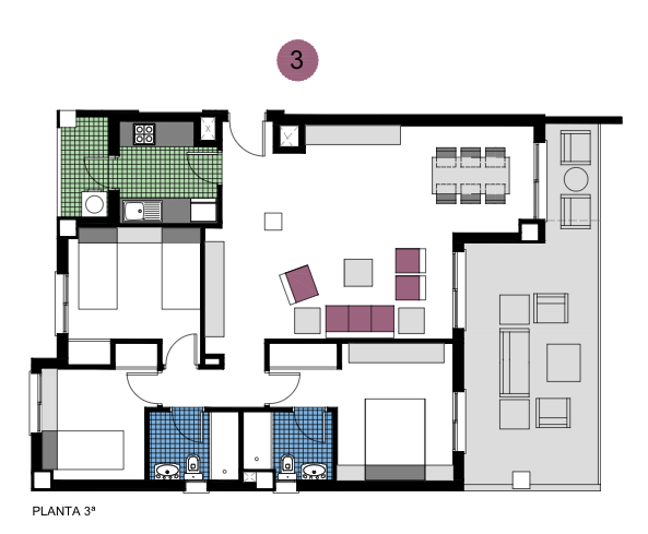 Dzīvoklis Mil Palmeras, Alicante, Spānijā 3 istabas, 72 m2 Nr. 144837