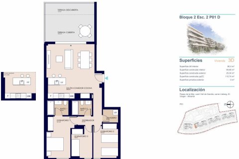 Huoneisto myytävänä Denia, Alicante, Espanja, 3 makuuhuonetta, 115 m2 No. 171448 - kuva 9