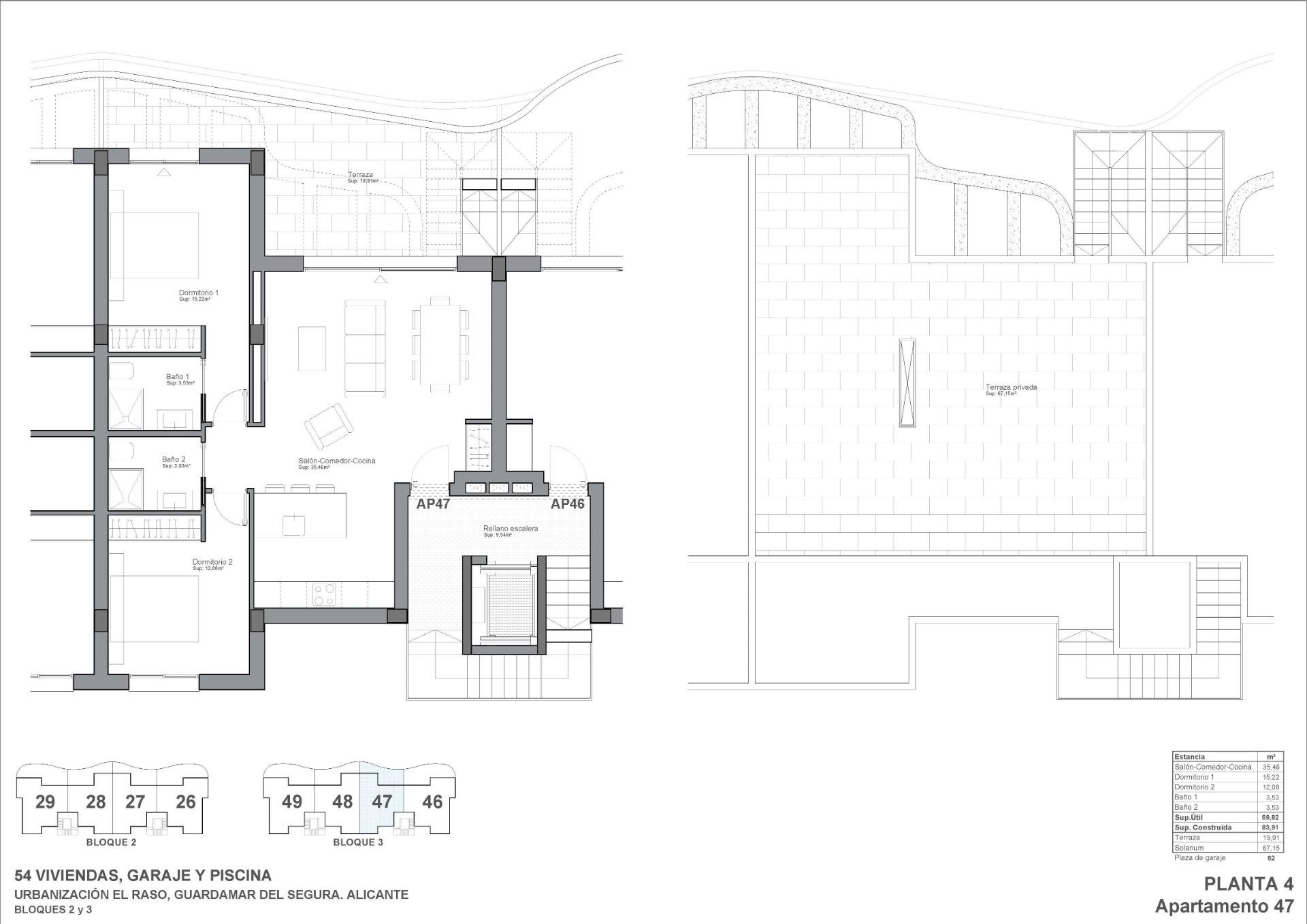 Apartament w Guardamar del Segura, Alicante, Hiszpania 2 sypialnie, 83 mkw. nr 193175