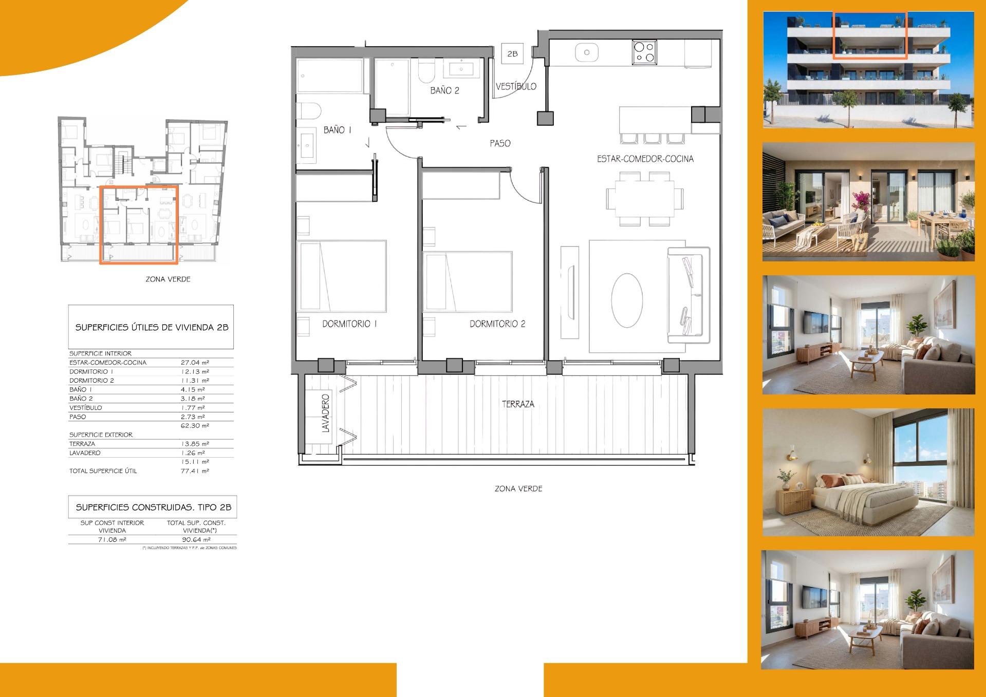 Apartment in Benijofar, Alicante, Spain 2 bedrooms, 90 sq.m. No. 193173