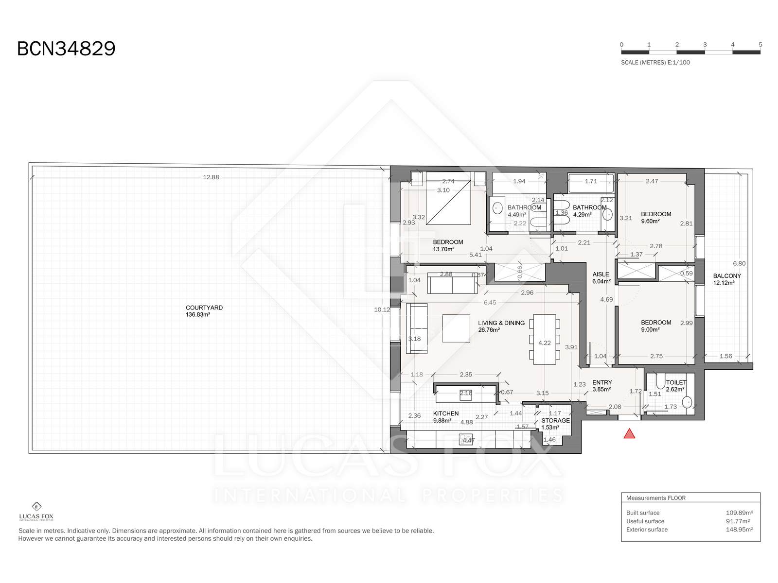 Huoneisto Barcelona, Espanja 3 makuuhuonetta, 109 m2 No. 192604