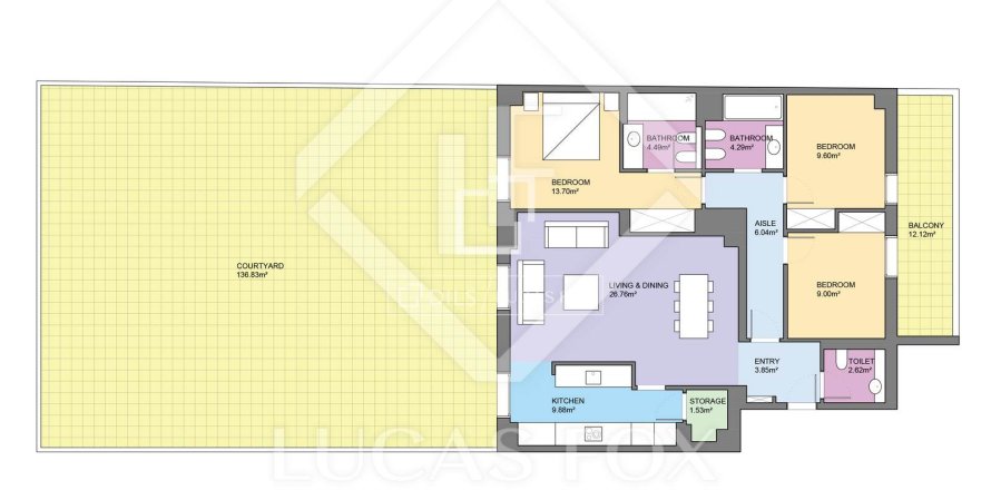 Apartment in Barcelona, Spain 3 bedrooms, 109 sq.m. No. 192604