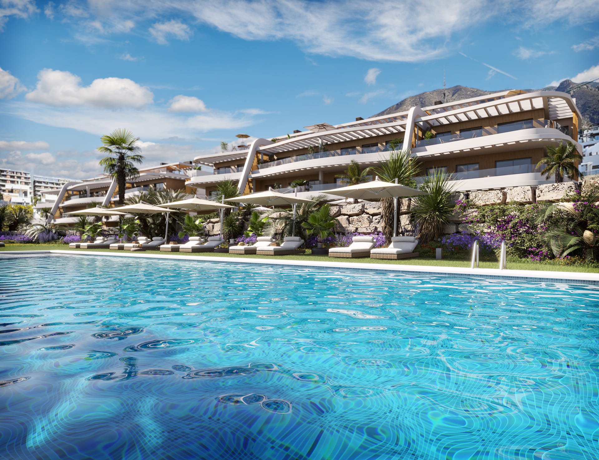 Takvåning i Finestrat, Alicante, Spanien 2 sovrum,  Nr. 182730