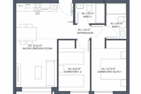 Huoneisto myytävänä Benijofar, Alicante, Espanja, 2 makuuhuonetta, 61 m2 No. 114089 - kuva 14