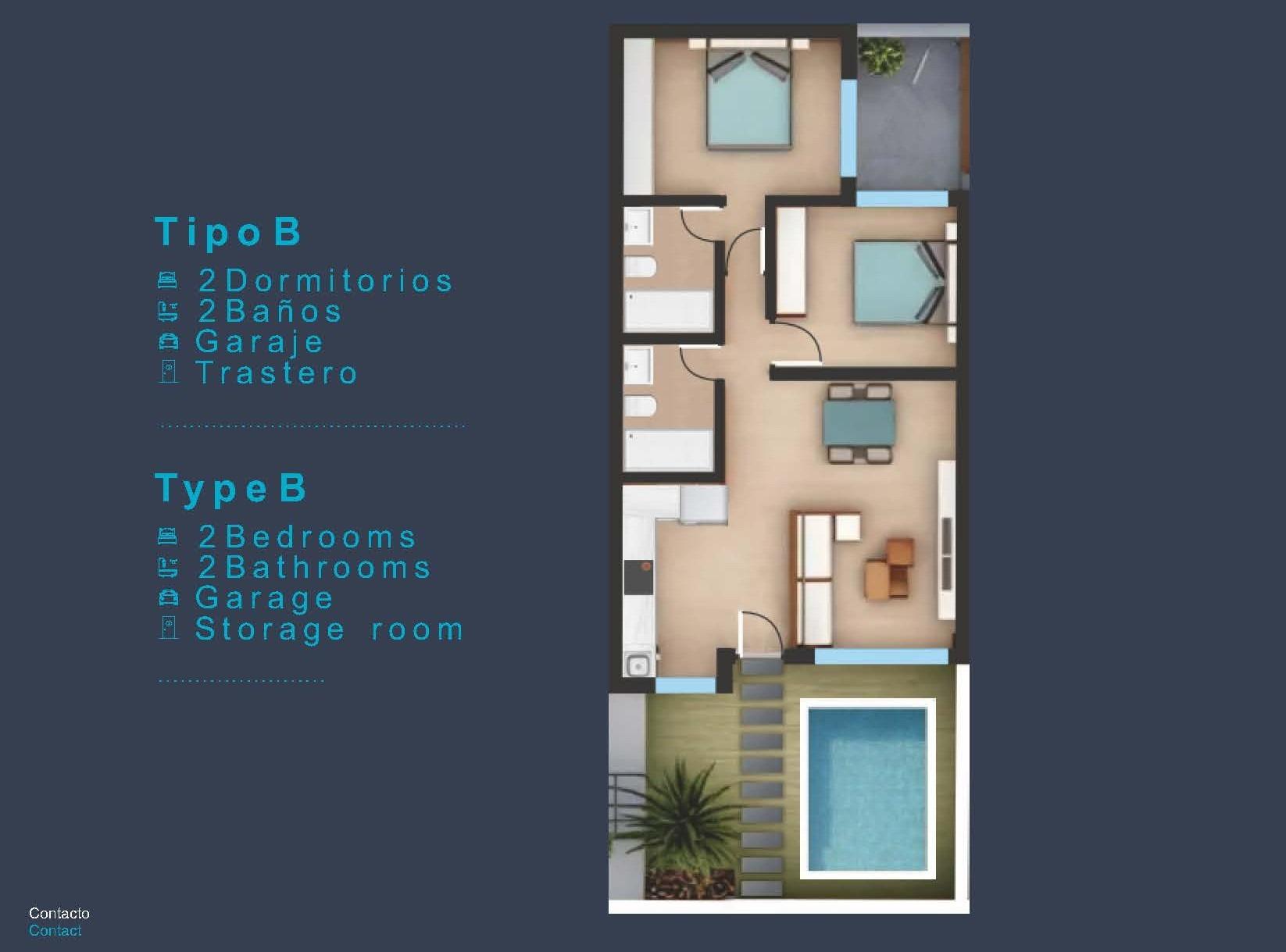 Bungalowi San Pedro del Pinatar, Murcia, Espanja 2 makuuhuonetta, 69 m2 No. 141780