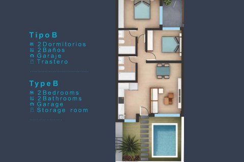 Bungalowi myytävänä San Pedro del Pinatar, Murcia, Espanja, 2 makuuhuonetta, 69 m2 No. 141780 - kuva 11