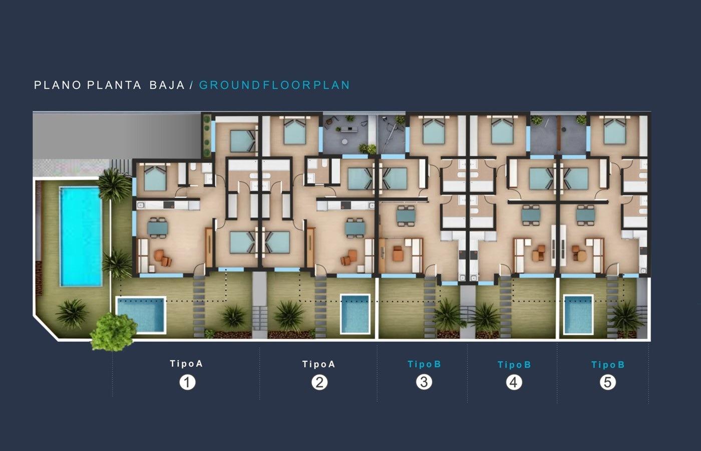 Bungalowi San Pedro del Pinatar, Murcia, Espanja 2 makuuhuonetta, 69 m2 No. 141780