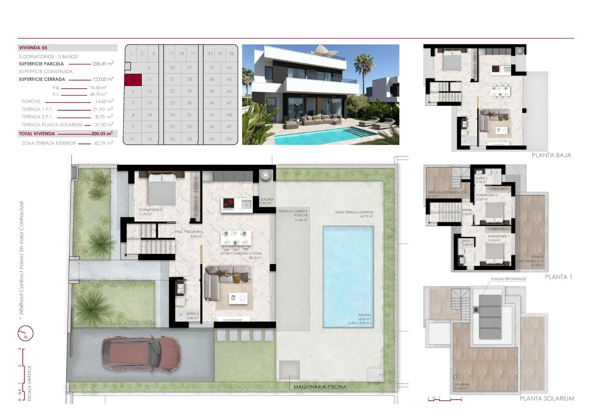 Villa en Ciudad Quesada, Alicante, España 3 dormitorios, 123 m2 No. 134310