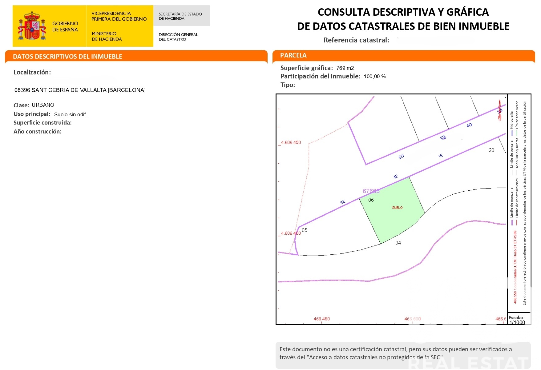Tontti Sant Cebria De Vallalta, Barcelona, Espanja 795.85 m2 No. 172794