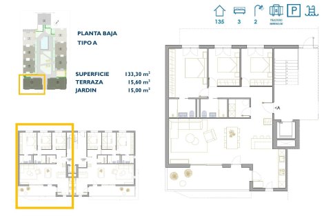Huoneisto myytävänä San Pedro del Pinatar, Murcia, Espanja, 3 makuuhuonetta, 133 m2 No. 137078 - kuva 5