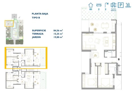 Wohnung zum Verkauf San Pedro del Pinatar, Murcia, Spanien 2 Schlafzimmer, 84 m2 Nr. 137079 - Foto 5