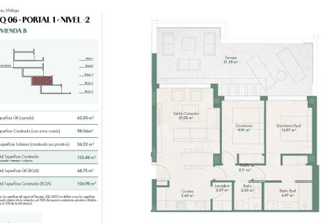 Huoneisto myytävänä Mijas, Malaga, Espanja, 2 makuuhuonetta, 106 m2 No. 169489 - kuva 5