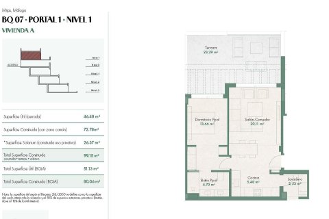 Penthäuser zum Verkauf in Mijas, Malaga, Spanien 1 Schlafzimmer, 80 m2 Nr. 169488 - Foto 5