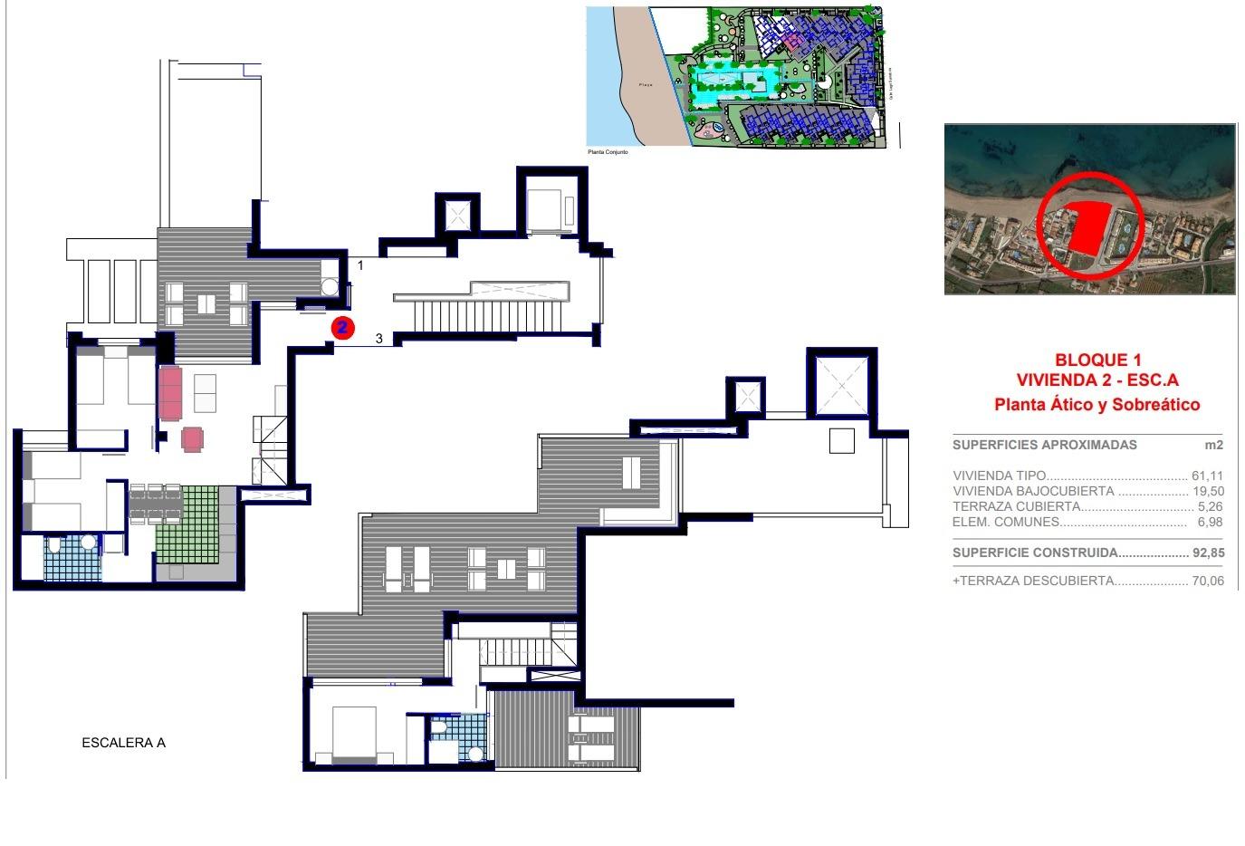 Penthouse w Denia, Alicante, Hiszpania 3 sypialnie, 82 mkw. nr 102423