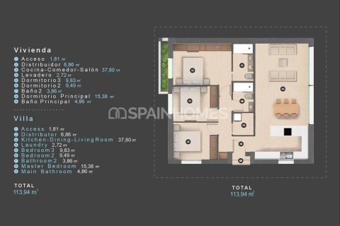 Willa w Orihuela, Alicante, Hiszpania 3 sypialnie, 113 mkw. nr 164561 – zdjęcie 14