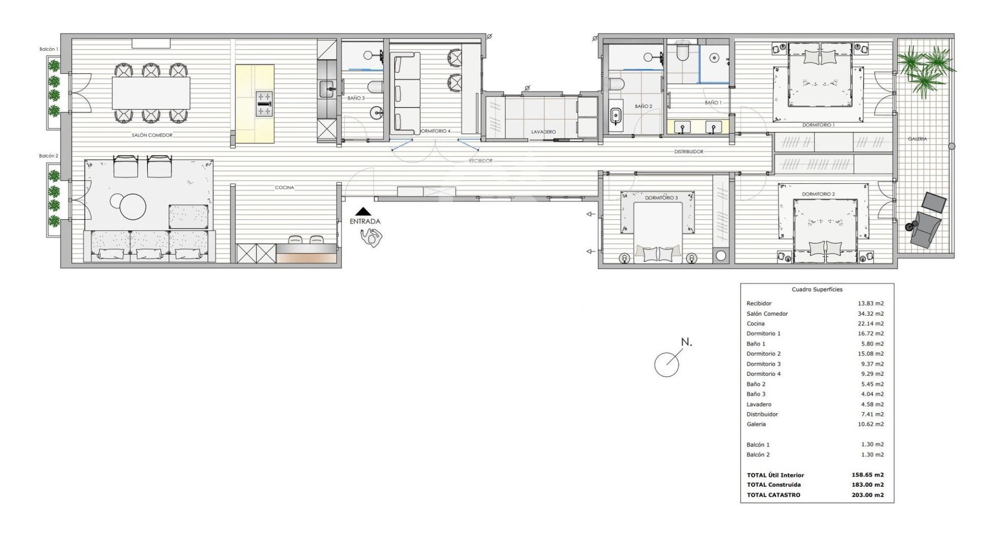 Huoneisto Barcelona, Espanja 203 m2 No. 178829