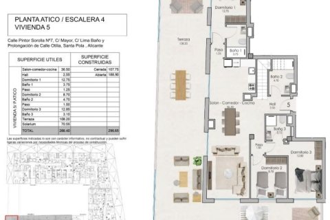 Apartamento en venta en Santa Pola, Alicante, España 3 dormitorios, 188 m2 No. 150088 - foto 12