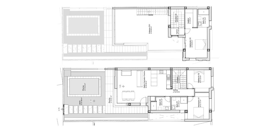 Villa floor plan «3BR-3», 3 bedrooms in Azure Breeze Golf Resort