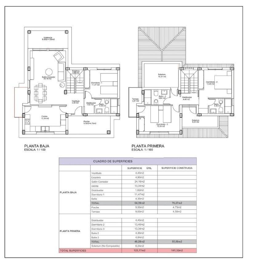 Villa in Lorca, Murcia, Spanien 3 Schlafzimmer, 141 m2 Nr. 112611