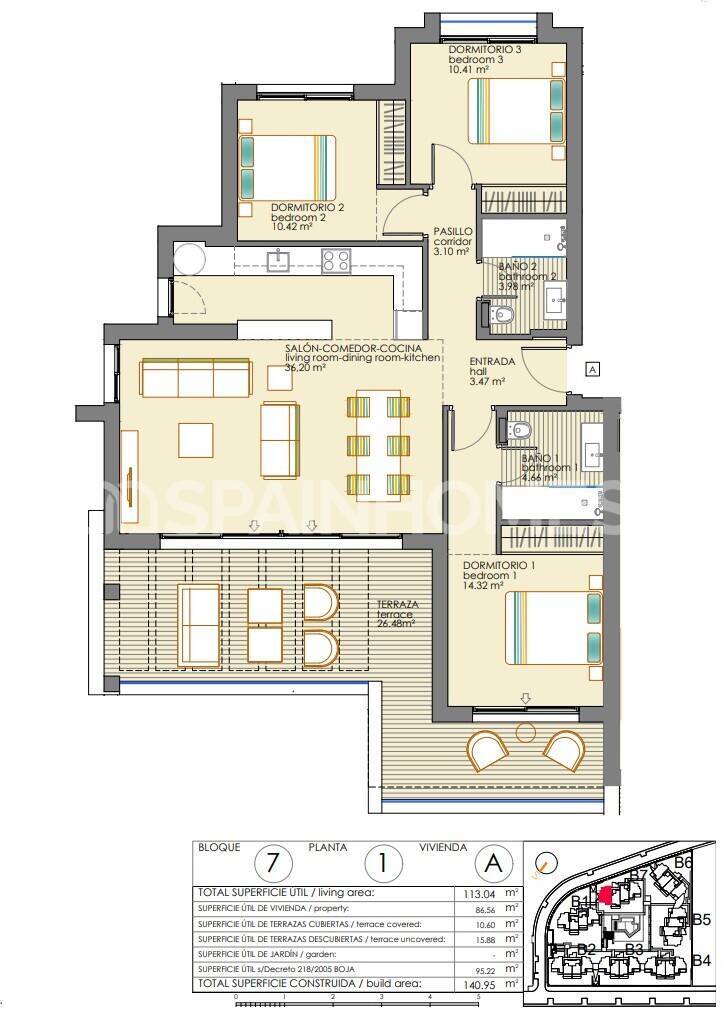 Penthouse in Estepona, Malaga, Spain 3 bedrooms, 97 sq.m. No. 74482