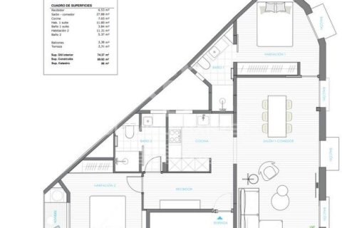Продажа квартиры в Барселона, Испания 2 спальни, 86м2 №157165 - фото 18