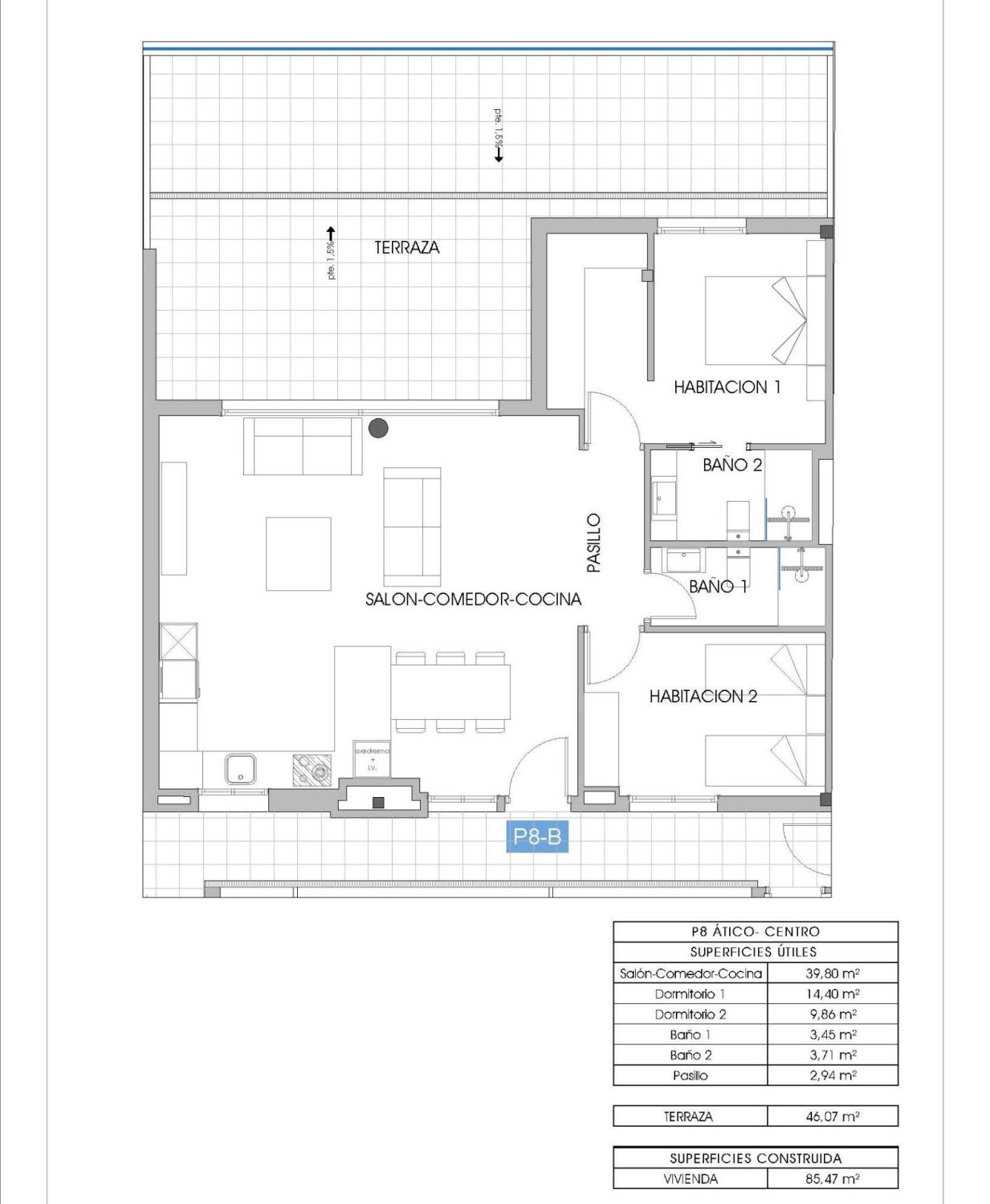 Apartament w Benidorm, Alicante, Hiszpania 2 sypialnie, 85 mkw. nr 141597