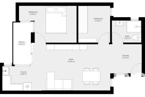 Dzīvoklis pārdošanā Barcelona, Spānijā 2 istabas, 64 m2 Nr. 152405 - attēls 26