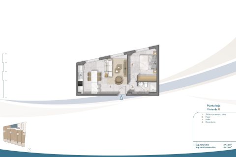 Dzīvoklis pārdošanā San Pedro del Pinatar, Murcia, Spānijā 1 istaba, 42 m2 Nr. 142080 - attēls 12