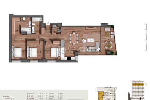 Huoneisto myytävänä Principado De Andorra (Ninguna Poblacion Tiene C.P.), Lleida, Espanja, 3 makuuhuonetta, 129 m2 No. 156983 - kuva 16