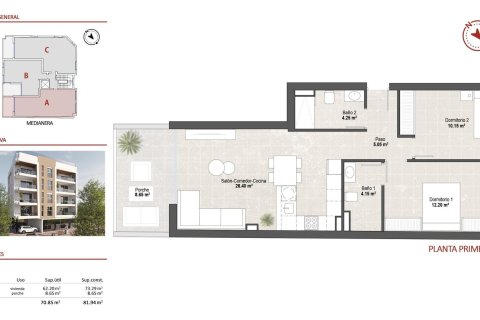 Dzīvoklis pārdošanā San Pedro del Pinatar, Murcia, Spānijā 2 istabas, 81 m2 Nr. 152175 - attēls 15