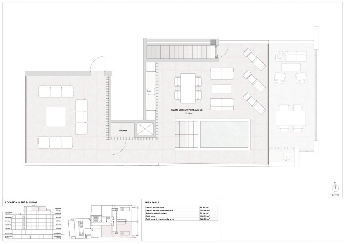 Penthauss Torrevieja, Alicante, Spānijā 3 istabas, 91 m2 Nr. 111440