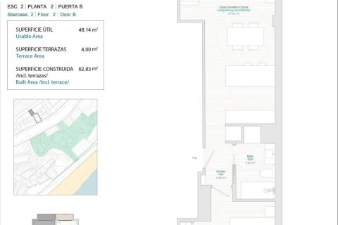 Huoneisto myytävänä Villajoyosa, Alicante, Espanja, 1 makuuhuone, 48 m2 No. 171224 - kuva 8