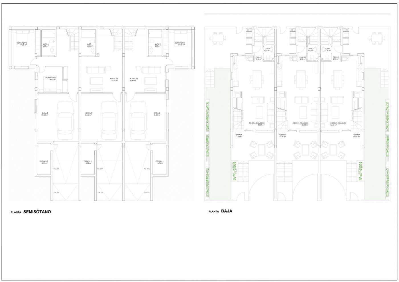 Townhouse in Los Altos, Alicante, Spain 2 bedrooms, 225 sq.m. No. 76102