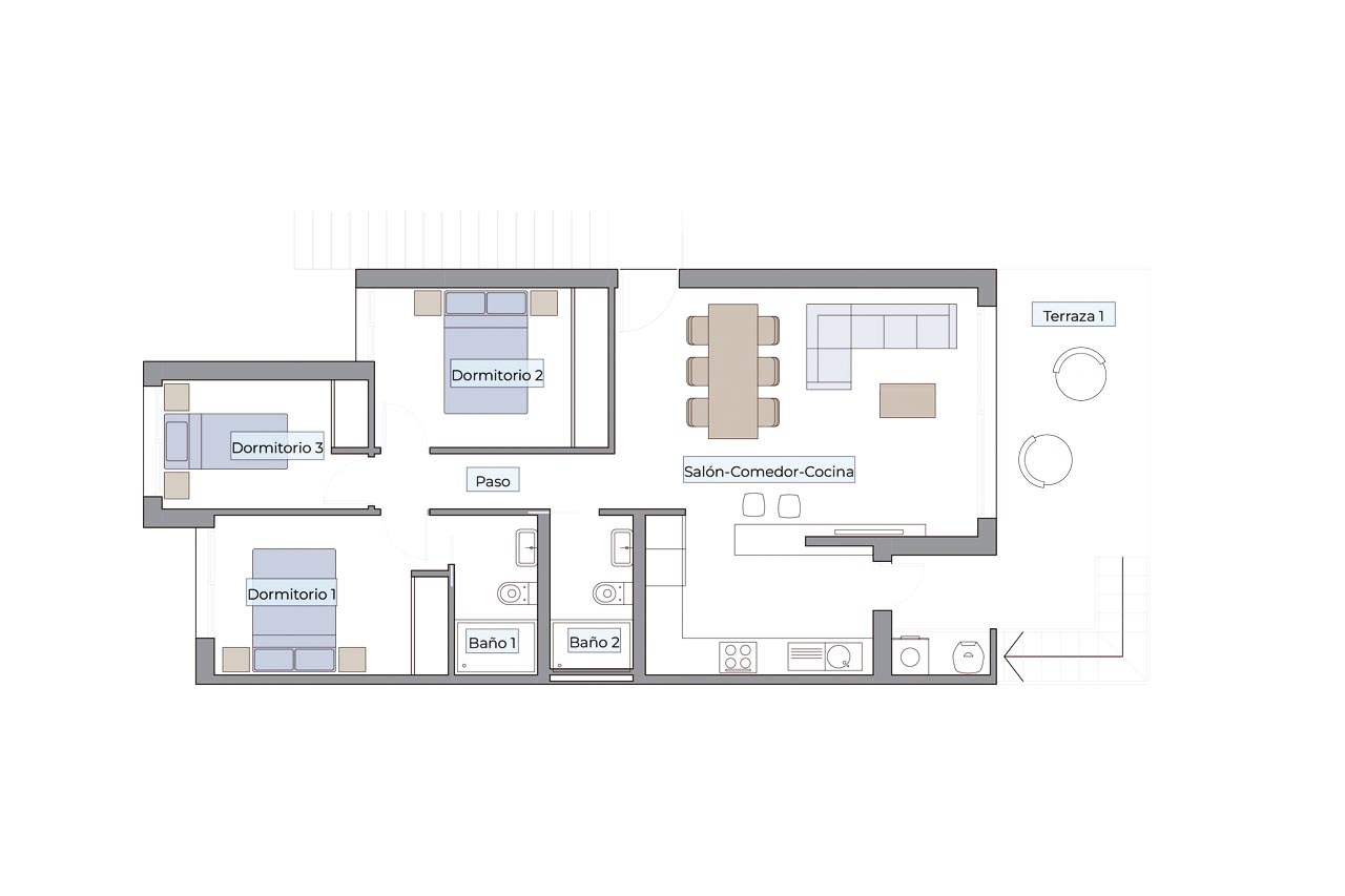 Apartamento en Finestrat, Alicante, España 3 dormitorios, 186 m2 No. 101575
