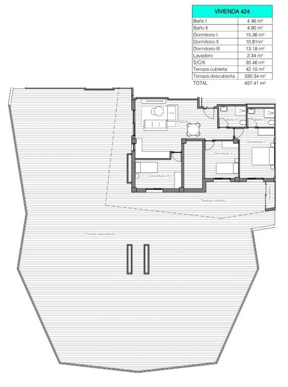 Huoneisto San Miguel de Salinas, Alicante, Espanja 3 makuuhuonetta, 86 m2 No. 161293