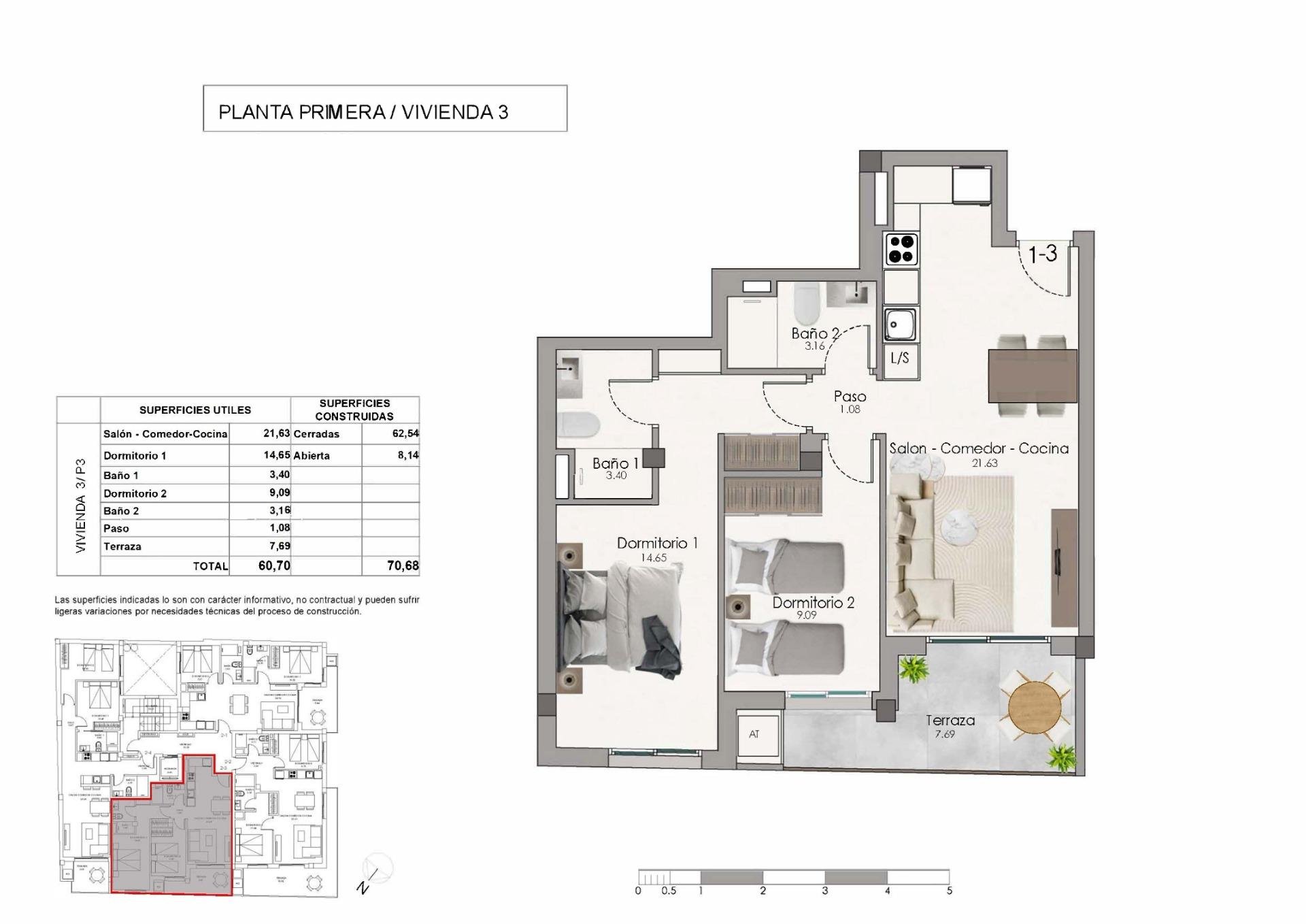 Apartamento en Santa Pola, Alicante, España 2 dormitorios, 70 m2 No. 182772