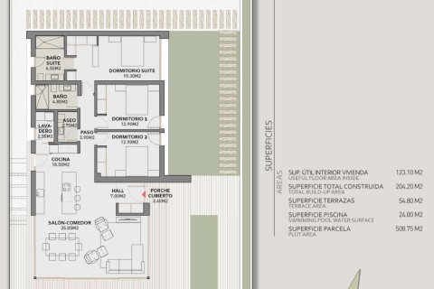 Huvila myytävänä Benidorm, Alicante, Espanja, 3 makuuhuonetta, 204 m2 No. 189367 - kuva 3