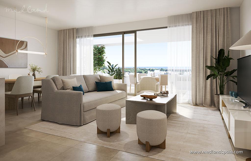 Appartamento a Estepona, Malaga, Spagna 2 camere da letto, 112 mq. N° 64357
