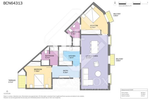 Apartamento en venta en Barcelona, España 2 dormitorios, 89 m2 No. 150322 - foto 6