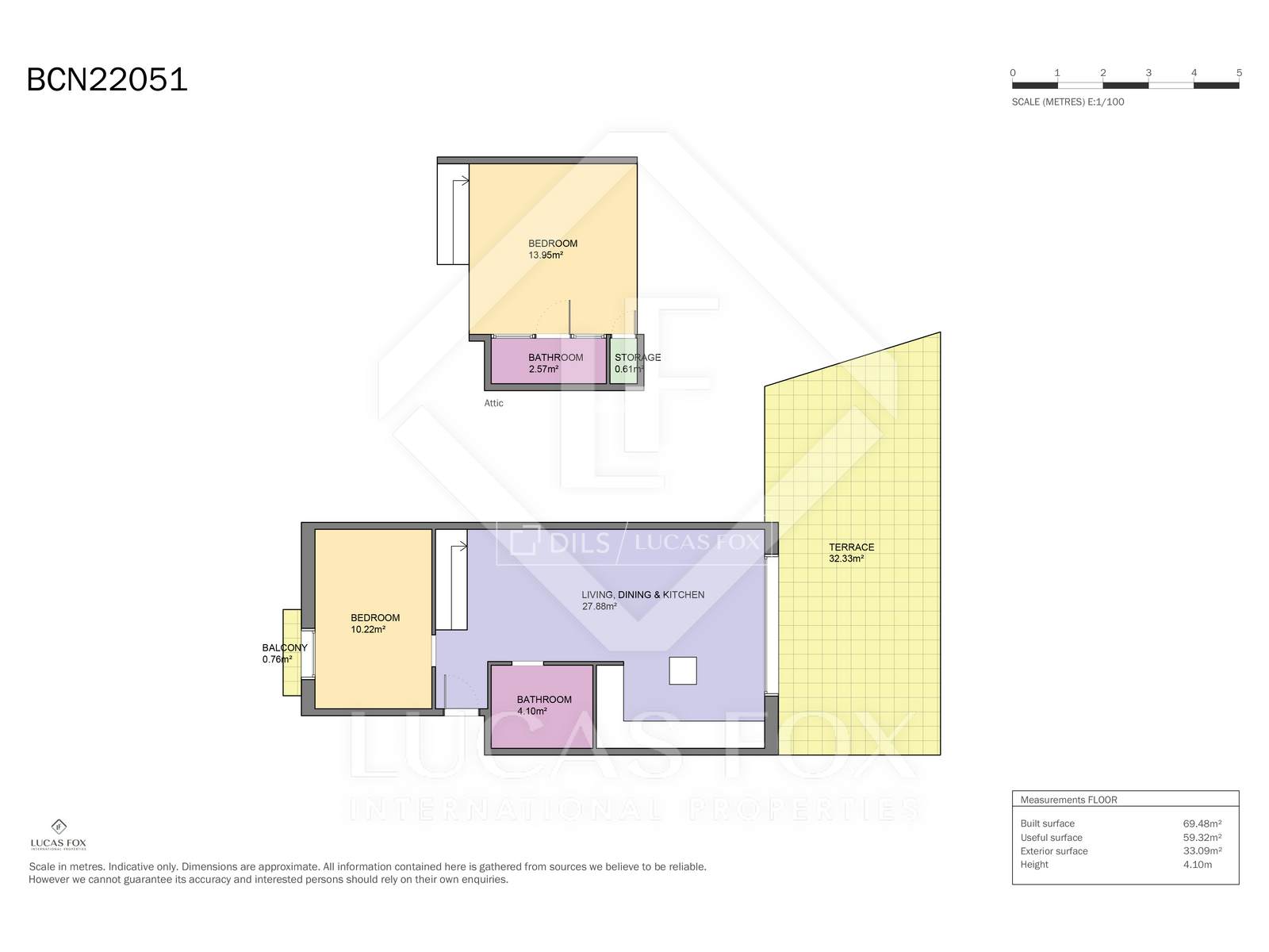 Apartament w Barcelona, Hiszpania 2 sypialnie, 69 mkw. nr 192613